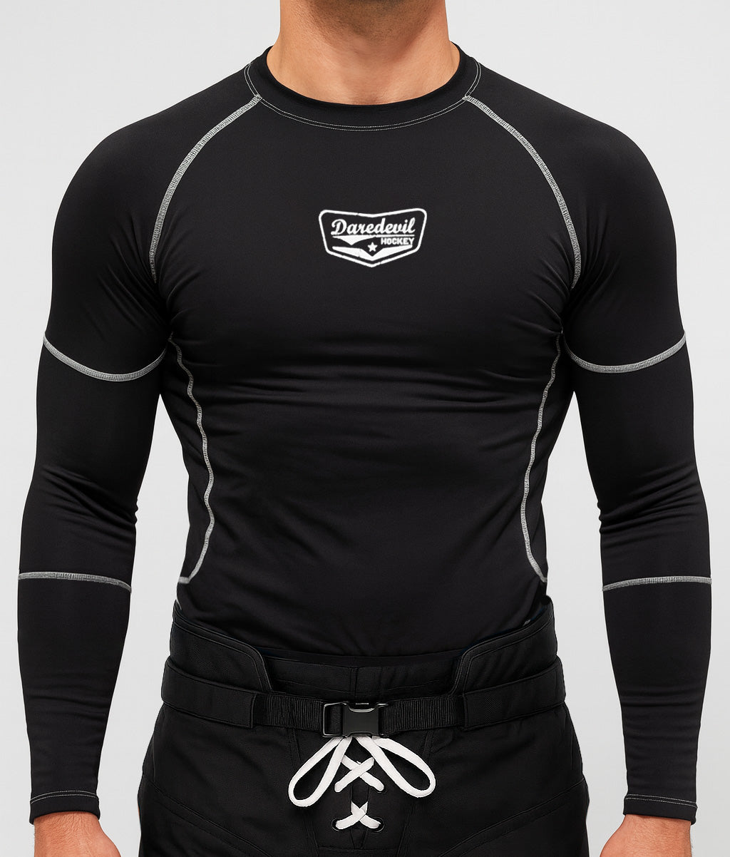 NEW – Adult Daredevil Hockey Ronan Compression Crew Neck Shirt