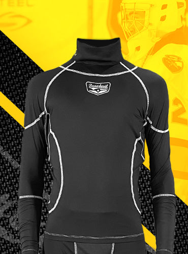 NEW – Adult Daredevil Hockey Ronan Integrated Neck Guard Compression Shirt (BNQ/CE Certified)